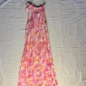 Blue Ginger Halter Floral Dress